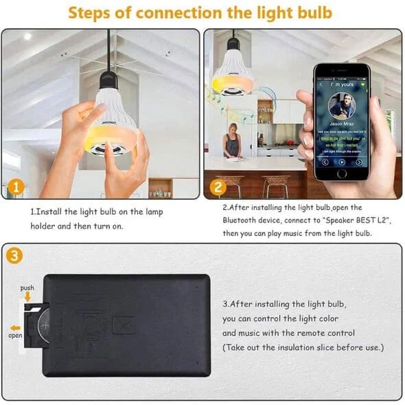 Lampe LED Bluetooth Multi Couleur image 8